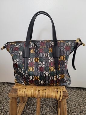 Fossil Black Tote with Gray Interior Lining